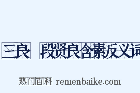 三良·段贤良含素反义词是什么意思的图片